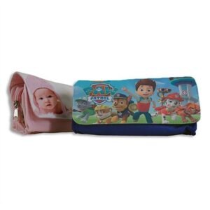 Estuche escolar personalizado con fotos rosa