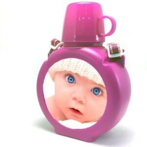 Cantimplora infantil personalizada con fotos Rosa
