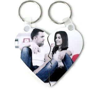 Llavero personalizado con fotos Corazón Partío 2 caras